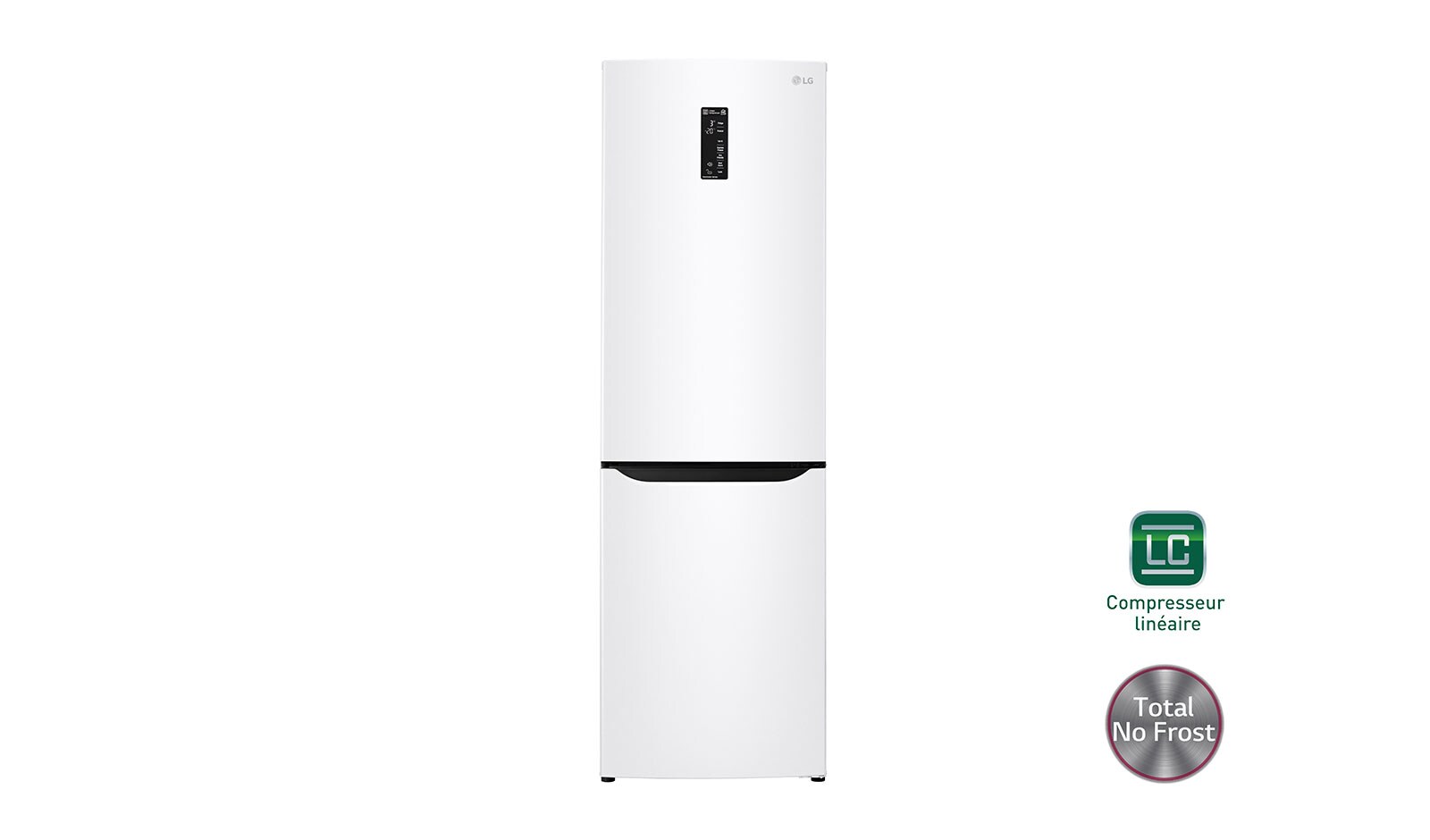 Vue avant de Réfrigérateur combiné | Total No Frost | Compresseur linéaire inverter | WIFI | A&#43;&#43; LG GBD4826SWH