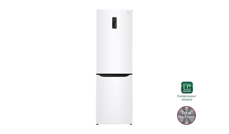 Vue avant de Réfrigérateur combiné | Total No Frost | Compresseur linéaire inverter | WIFI | A++ LG GBD4826SWH