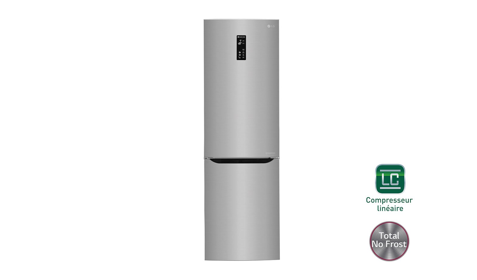 Vue avant de Réfrigérateur combiné | Total No Frost | Compresseur linéaire inverter | Smart Diagnosis™ | Moist Balance Crisper | A&#43;&#43; LG GBD6226SPS
