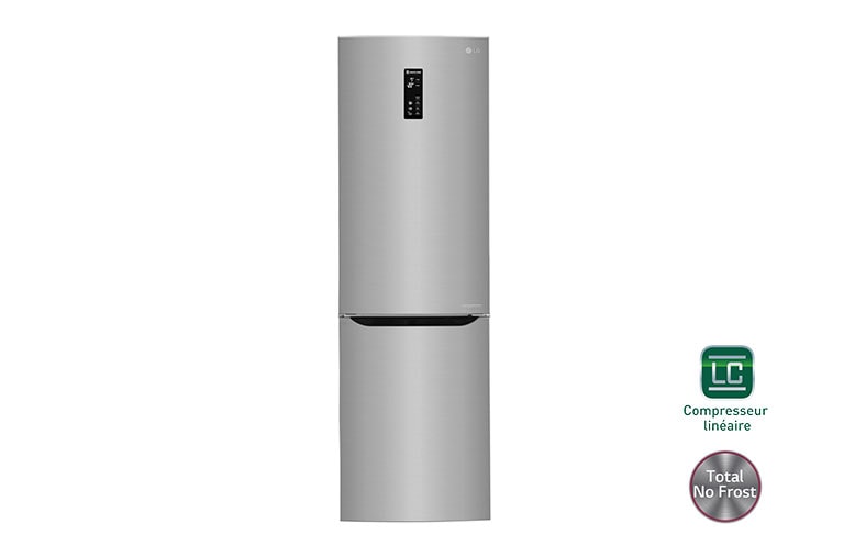 Vue avant de Réfrigérateur combiné | Total No Frost | Compresseur linéaire inverter | Smart Diagnosis™ | Moist Balance Crisper | A&#43;&#43; LG GBD6226SPS