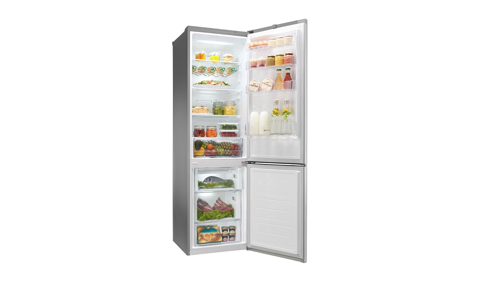 LG Réfrigérateur combiné | Total No Frost  | Compresseur linéaire inverter | Smart Diagnosis™ | Moist Balance Crisper | A++, LG GBD6336SPS