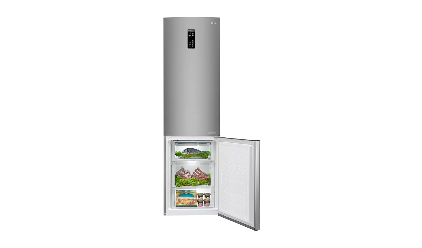 LG Réfrigérateur combiné | Total No Frost  | Compresseur linéaire inverter | Smart Diagnosis™ | Moist Balance Crisper | A++, LG GBD6336SPS