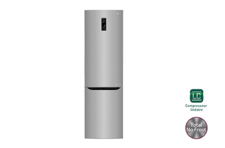 Vue avant de Réfrigérateur combiné | Total No Frost  | Compresseur linéaire inverter | Smart Diagnosis™ | Moist Balance Crisper | A&#43;&#43; LG GBD6336SPS