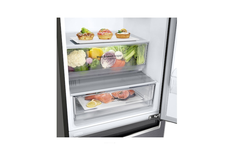 LG Réfrigérateur Combiné | 340L | 35dB | Door Cooling+, LG GBF61DSJEN