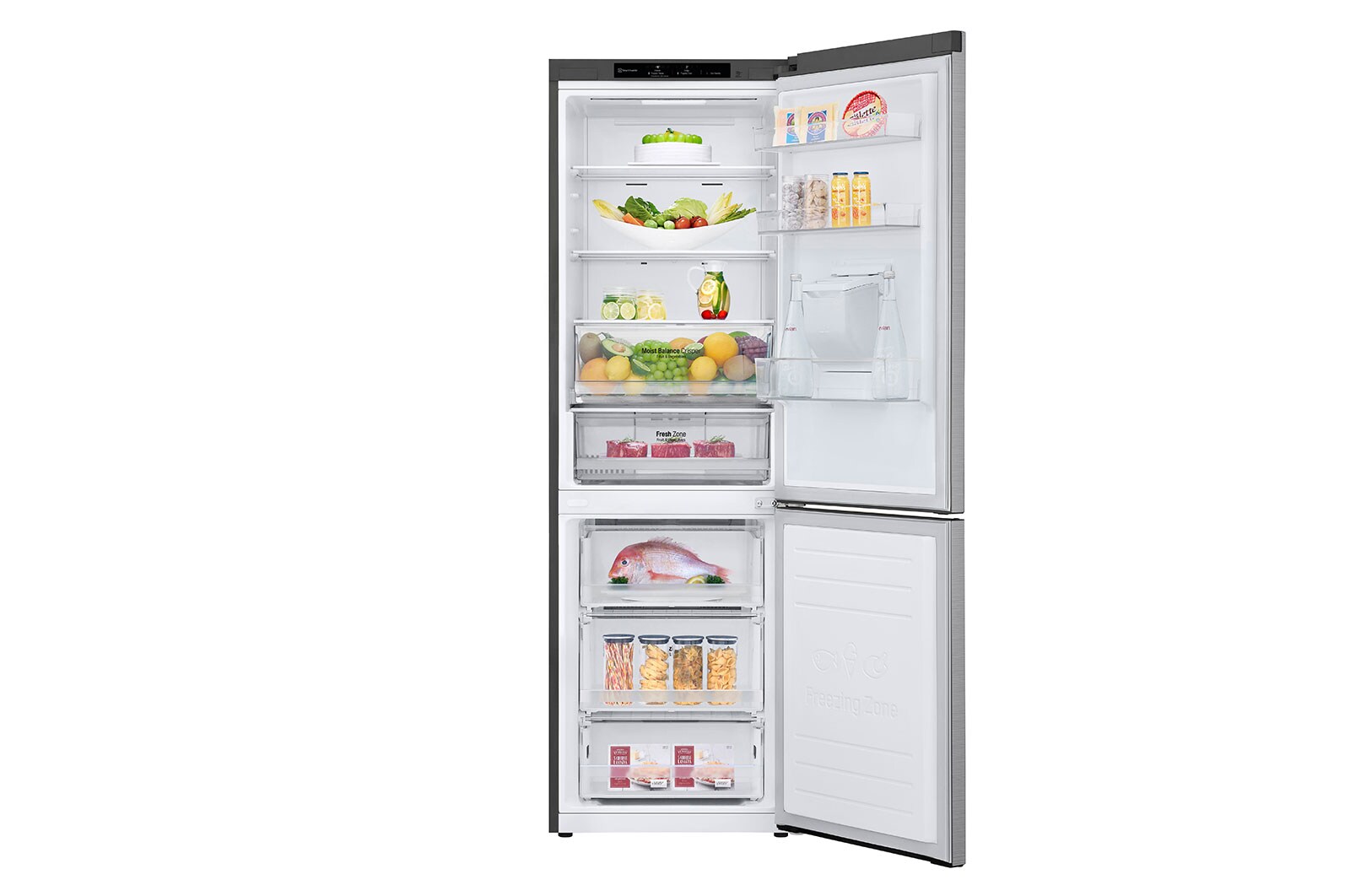 LG Réfrigérateur Combiné | 340L | 35dB | Door Cooling+, LG GBF61PZJEN