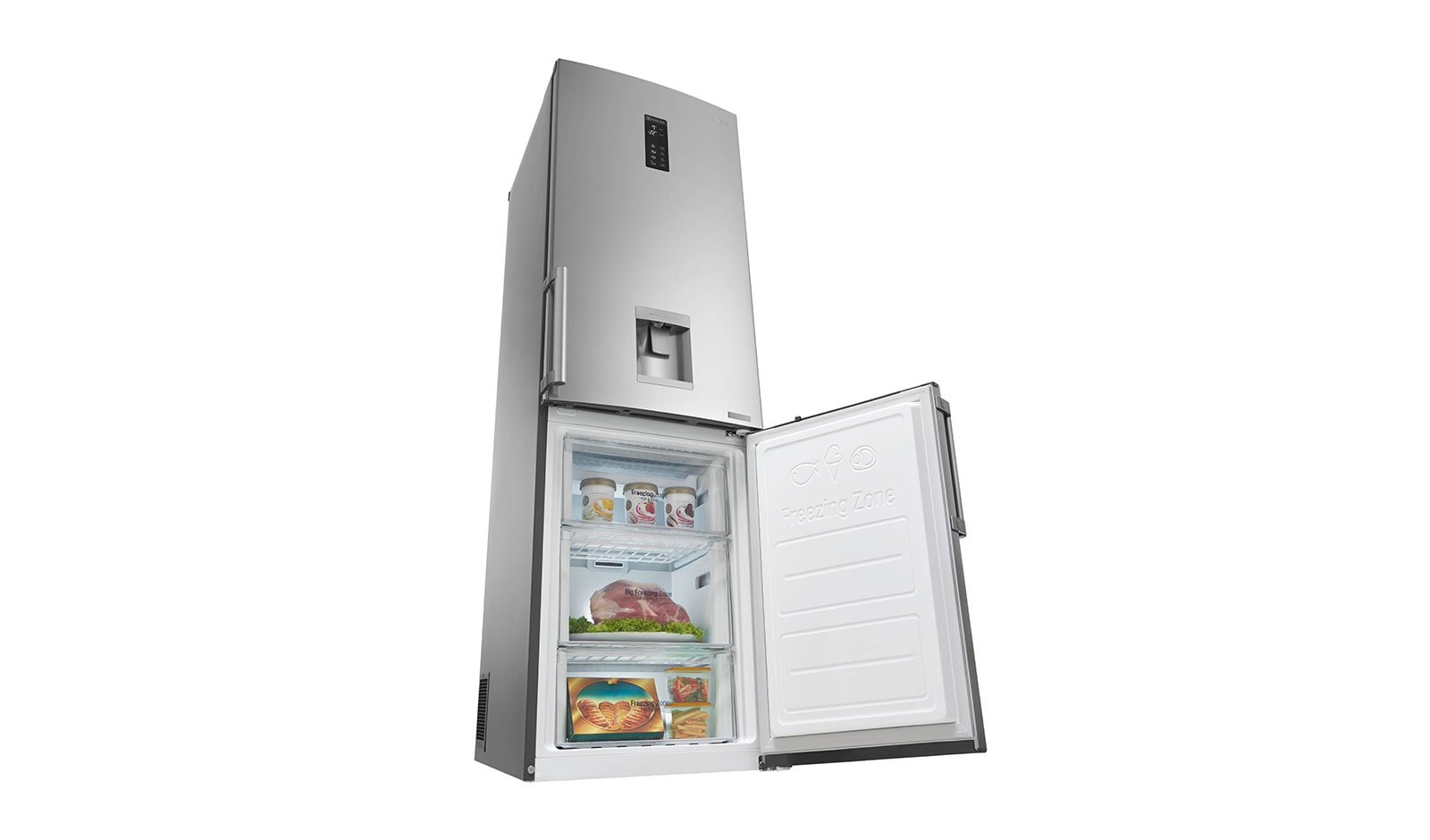 LG Réfrigérateur combiné | Total No Frost | Compresseur linéaire inverter | Smart Diagnosis™ | Moist Balance Crisper | A++, LG GBF6226BPS