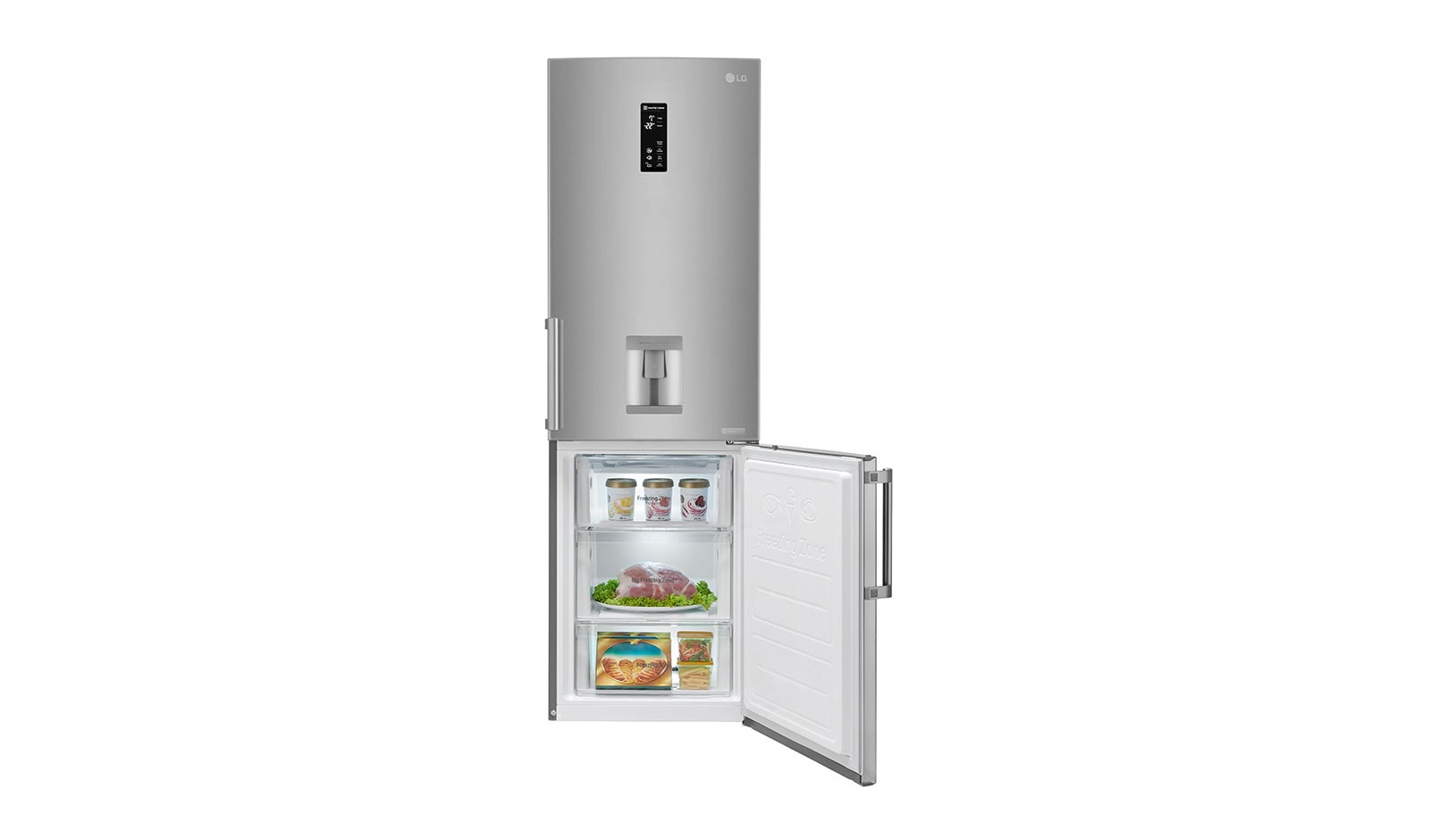 LG Réfrigérateur combiné | Total No Frost | Compresseur linéaire inverter | Smart Diagnosis™ | Moist Balance Crisper | A++, LG GBF6226BPS