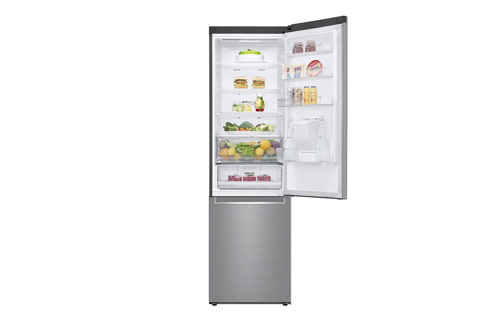 LG Réfrigérateur combiné | 383L | E | 36dB(C) | Total No Frost | Compresseur Linéaire Inverter , LG GBF62PZHZN