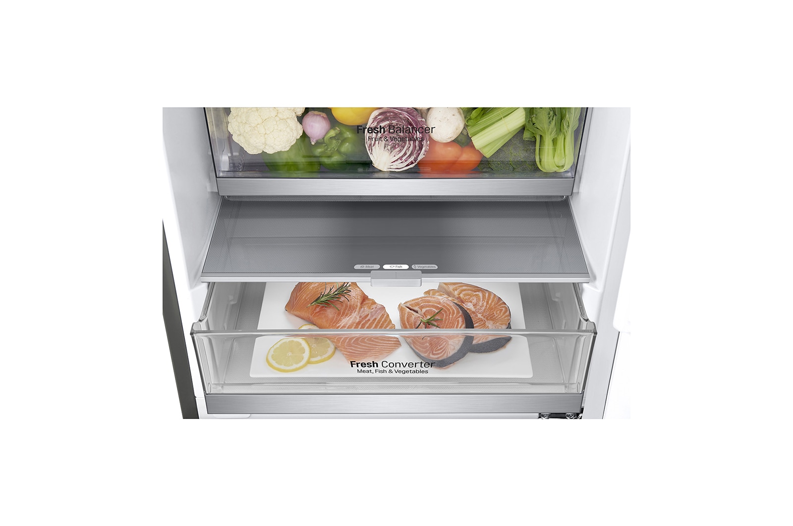 LG Réfrigérateur combiné | 379L | E | 36dB | Total No Frost | Compresseur Linéaire Inverter  , LG GBF72PZDZN
