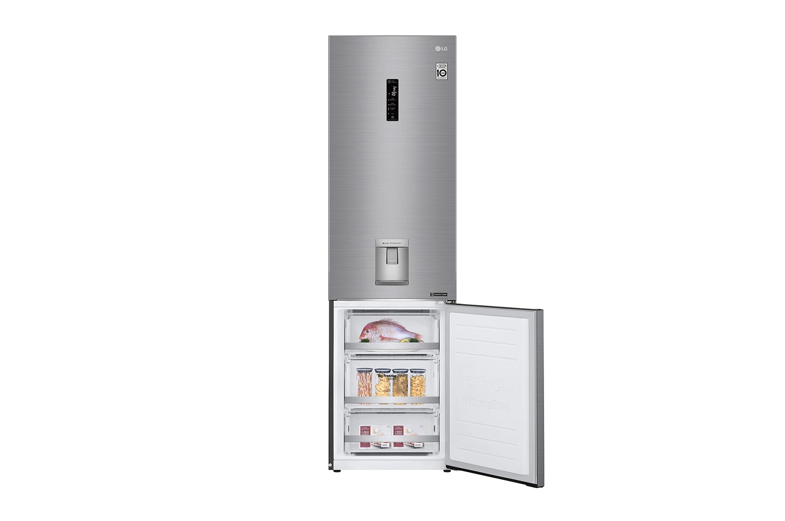 LG Réfrigérateur combiné | 379L | E | 36dB | Total No Frost | Compresseur Linéaire Inverter  , LG GBF72PZDZN