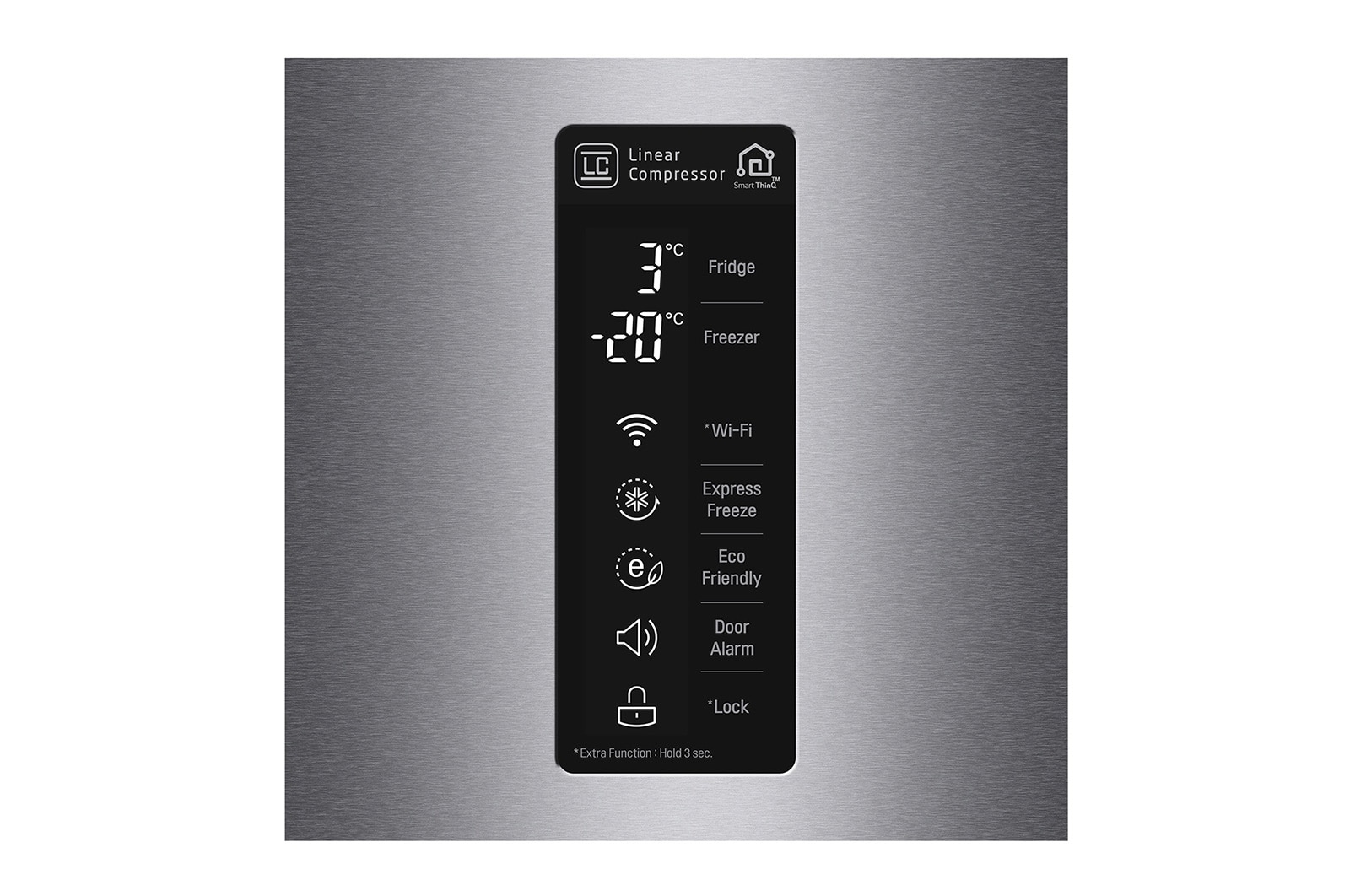 LG Réfrigérateur combiné | Total No Frost  | Compresseur linéaire inverter | Moist Balance Crisper | Wi-Fi, LG GBP20DSQFS