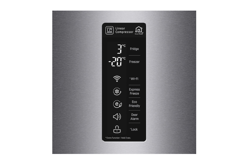 LG Réfrigérateur combiné | Total No Frost  | Compresseur linéaire inverter | Moist Balance Crisper | Wi-Fi, LG GBP20DSQFS