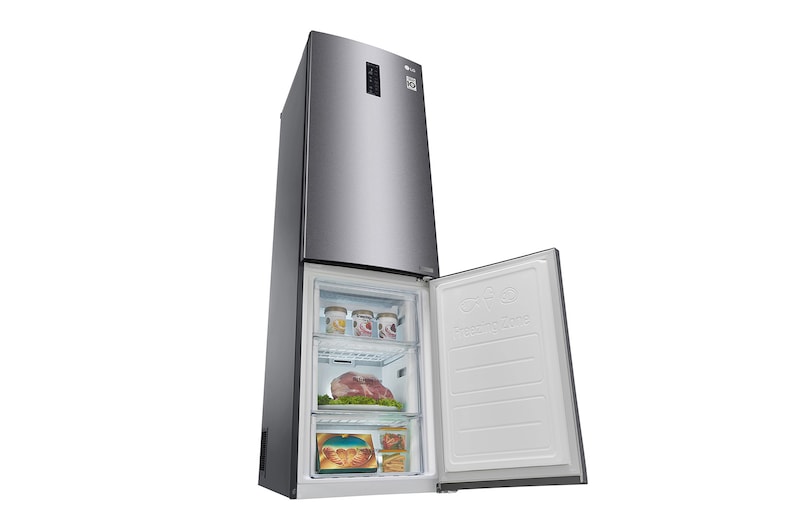 LG Réfrigérateur combiné | Total No Frost  | Compresseur linéaire inverter | Moist Balance Crisper | Wi-Fi, LG GBP20DSQFS