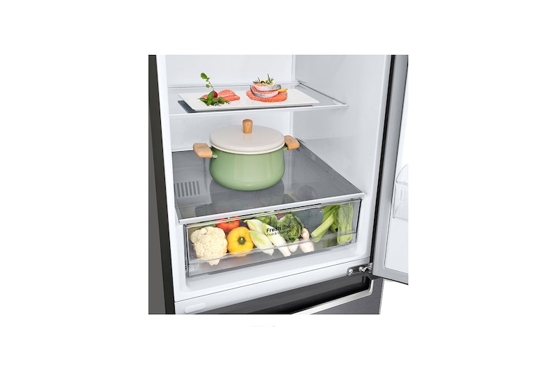 LG Réfrigérateur combiné | 341L | E |  Total No Frost | Smart Inverter, LG GBP31DSLZN