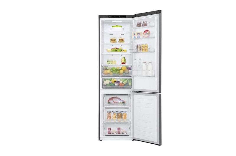 LG Réfrigérateur combiné | 384L | D | 36dB(C) | Total No Frost | Compresseur Linéaire Inverter, LG GBP62DSNFN