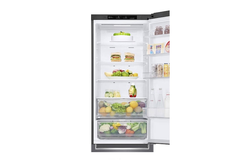 LG Réfrigérateur combiné | 384L | D | 36dB(C) | Total No Frost | Compresseur Linéaire Inverter, LG GBP62DSNFN