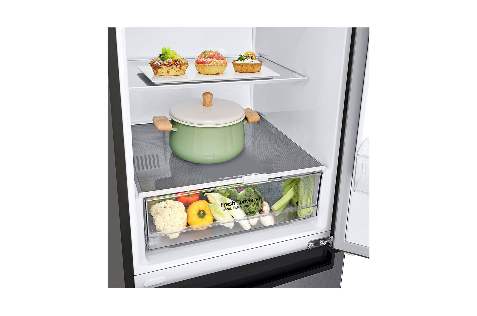 LG Réfrigérateur combiné | 384L | D | 36dB(C) | Total No Frost | Compresseur Linéaire Inverter, LG GBP62DSSFR