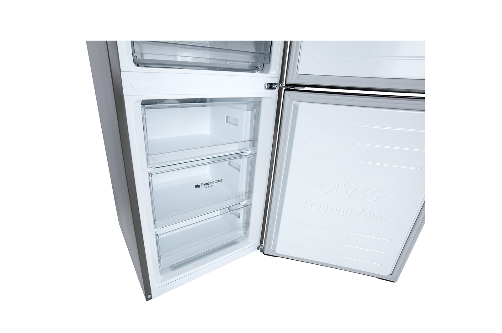 LG Réfrigérateur combiné | 384L | D | 36dB(C) | Total No Frost | Compresseur Linéaire Inverter, LG GBP62DSSFR