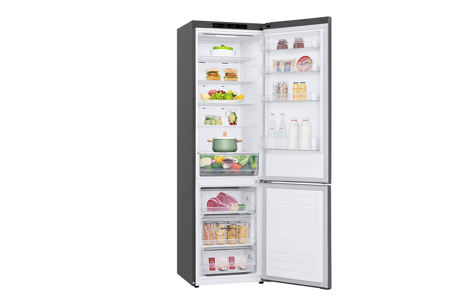 LG Réfrigérateur combiné | 384L | D | 36dB(C) | Total No Frost | Compresseur Linéaire Inverter, LG GBP62DSSFR