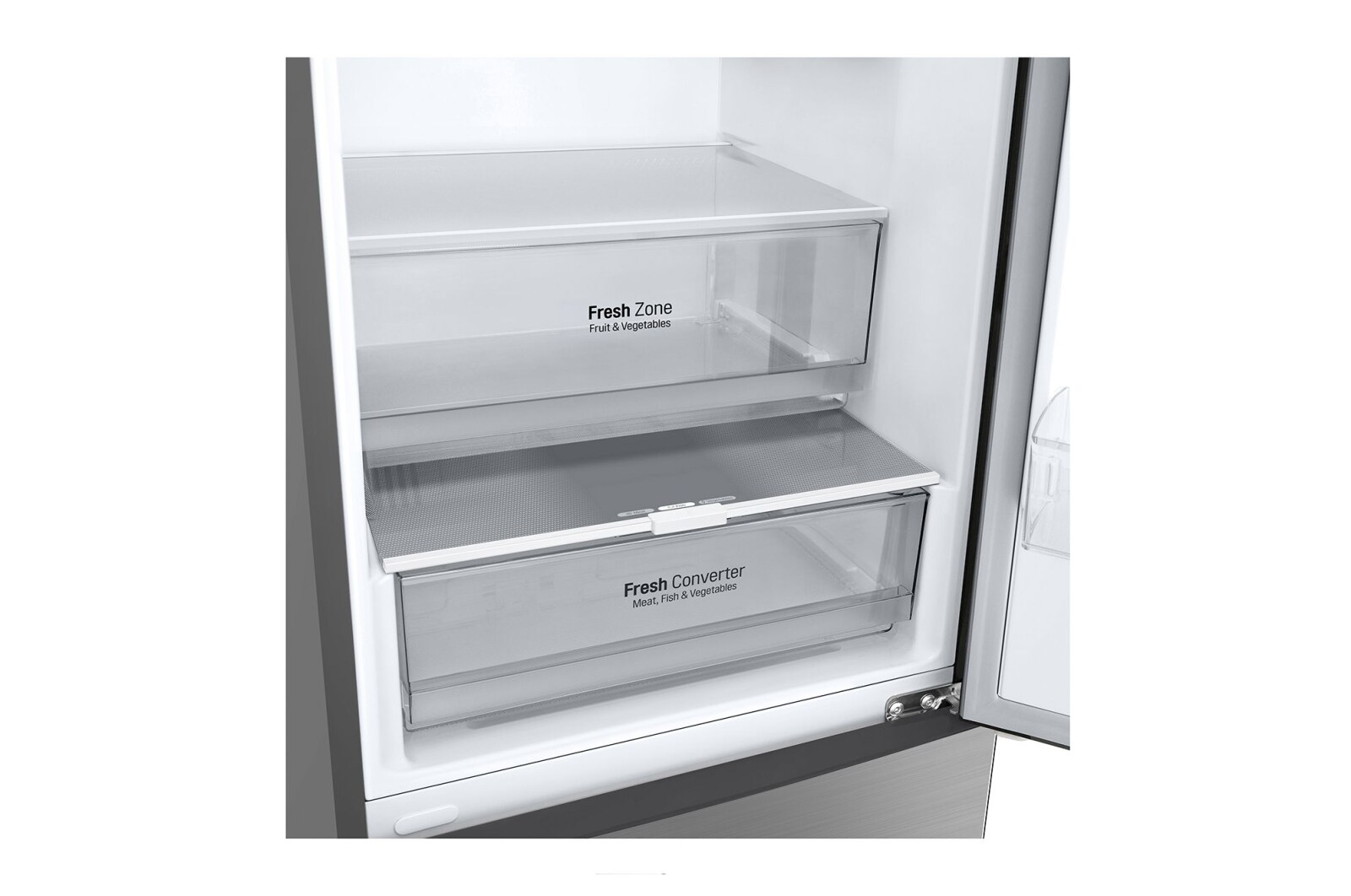 LG Réfrigérateur combiné | Compresseur Inverter Linear | Door Cooling+™ | Grade C | 384L | 35 dB(B), LG GBP62PZNCC