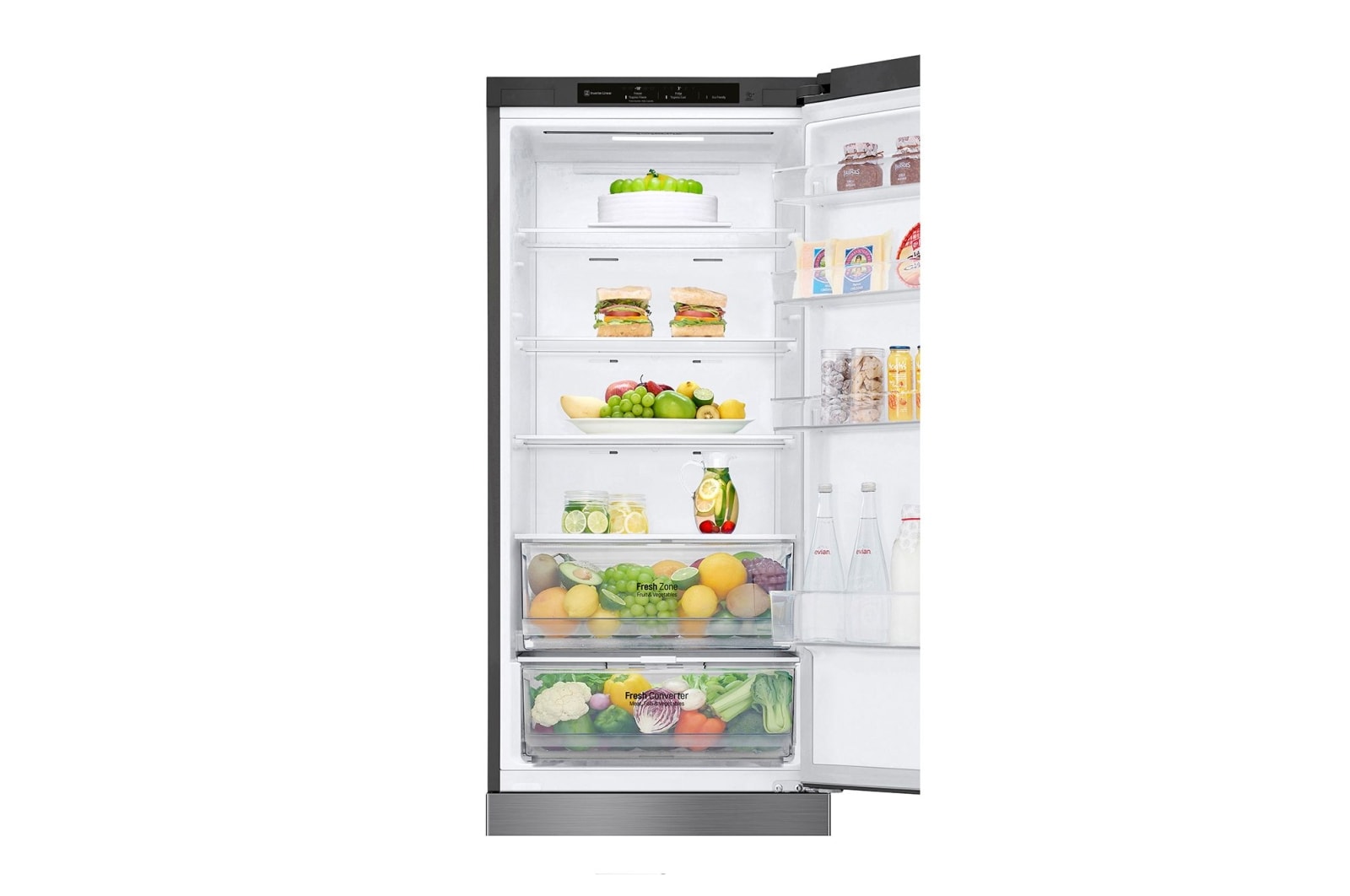 LG Réfrigérateur combiné | Compresseur Inverter Linear | Door Cooling+™ | Grade C | 384L | 35 dB(B), LG GBP62PZNCC