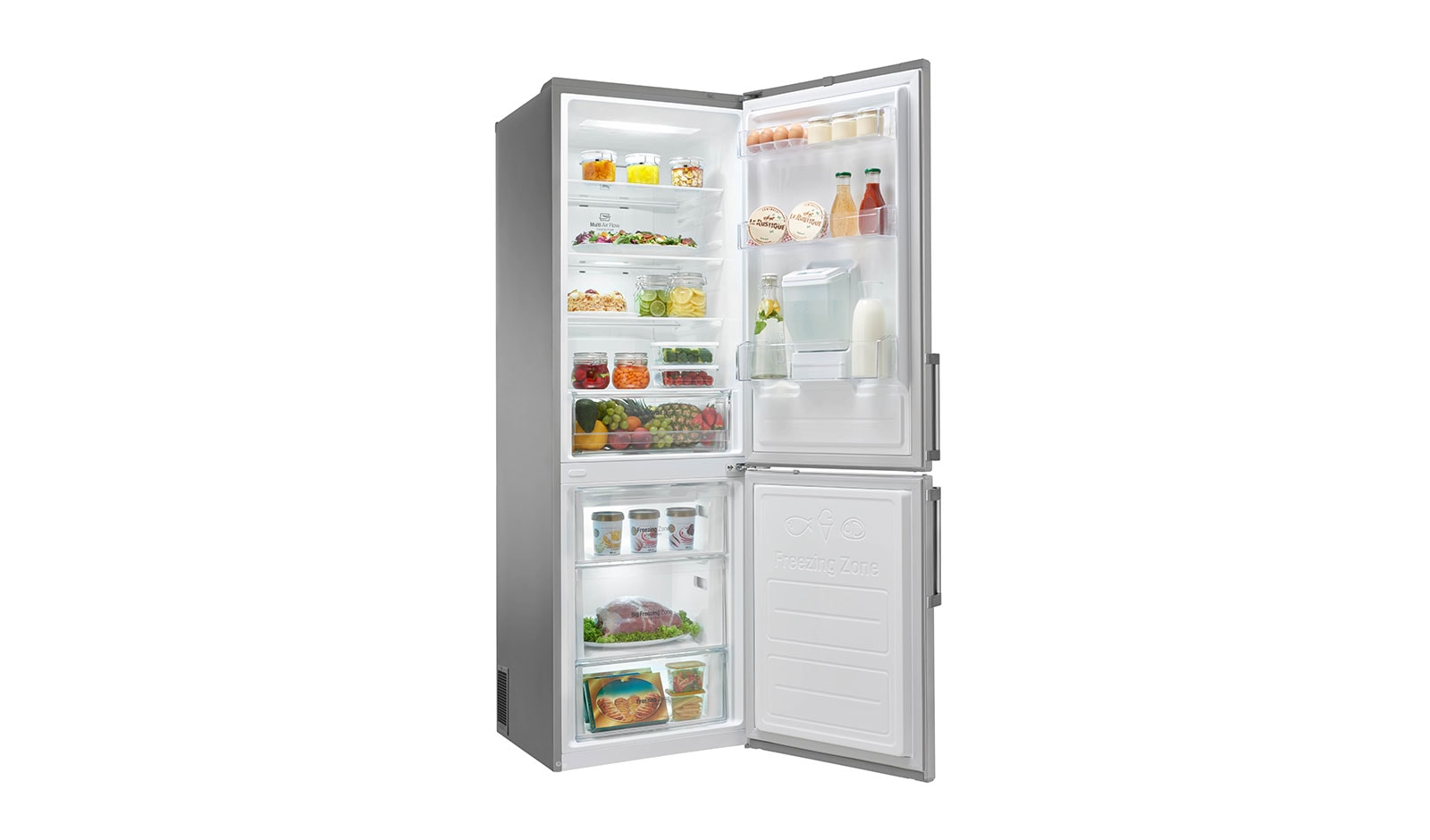 LG Réfrigérateur combiné | Total No Frost  | Compresseur linéaire inverter | Moist Balance Crisper | Wi-Fi, LG GBS6226BPS