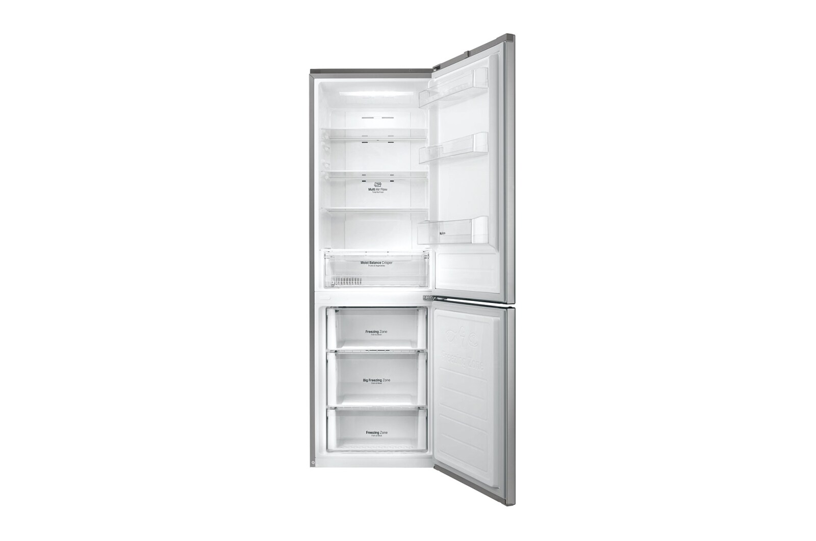 LG Réfrigérateur combiné | Total No Frost | Compresseur linéaire inverter | 37dB | Connecté Wi-Fi | Moist Balance Crisper, LG GBW6226SPS