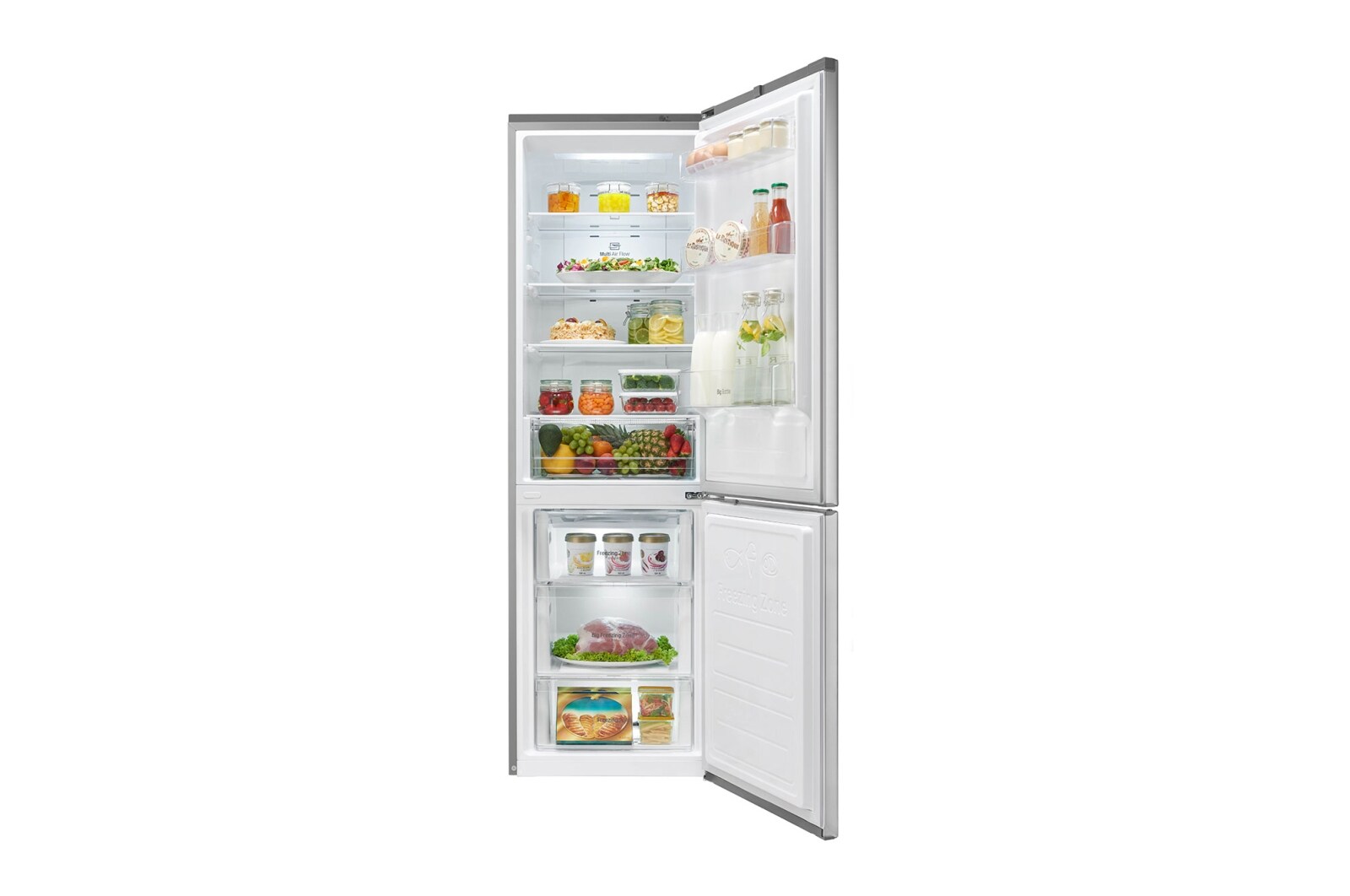 LG Réfrigérateur combiné | Total No Frost | Compresseur linéaire inverter | 37dB | Connecté Wi-Fi | Moist Balance Crisper, LG GBW6226SPS