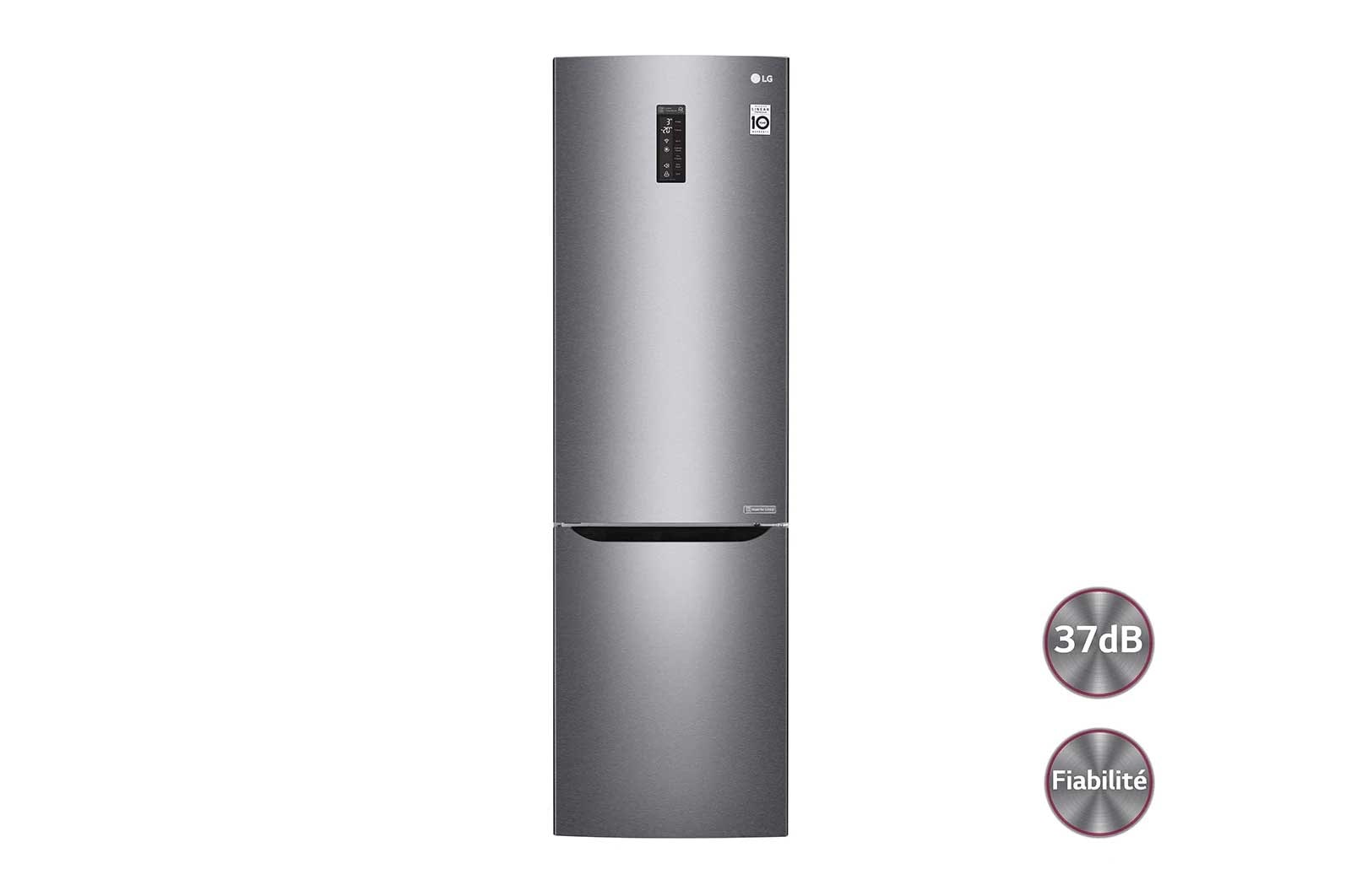Vue avant de Réfrigérateur combiné | Total No Frost | Compresseur linéaire inverter | 37dB | Connecté Wi-Fi LG GBW6318SDS