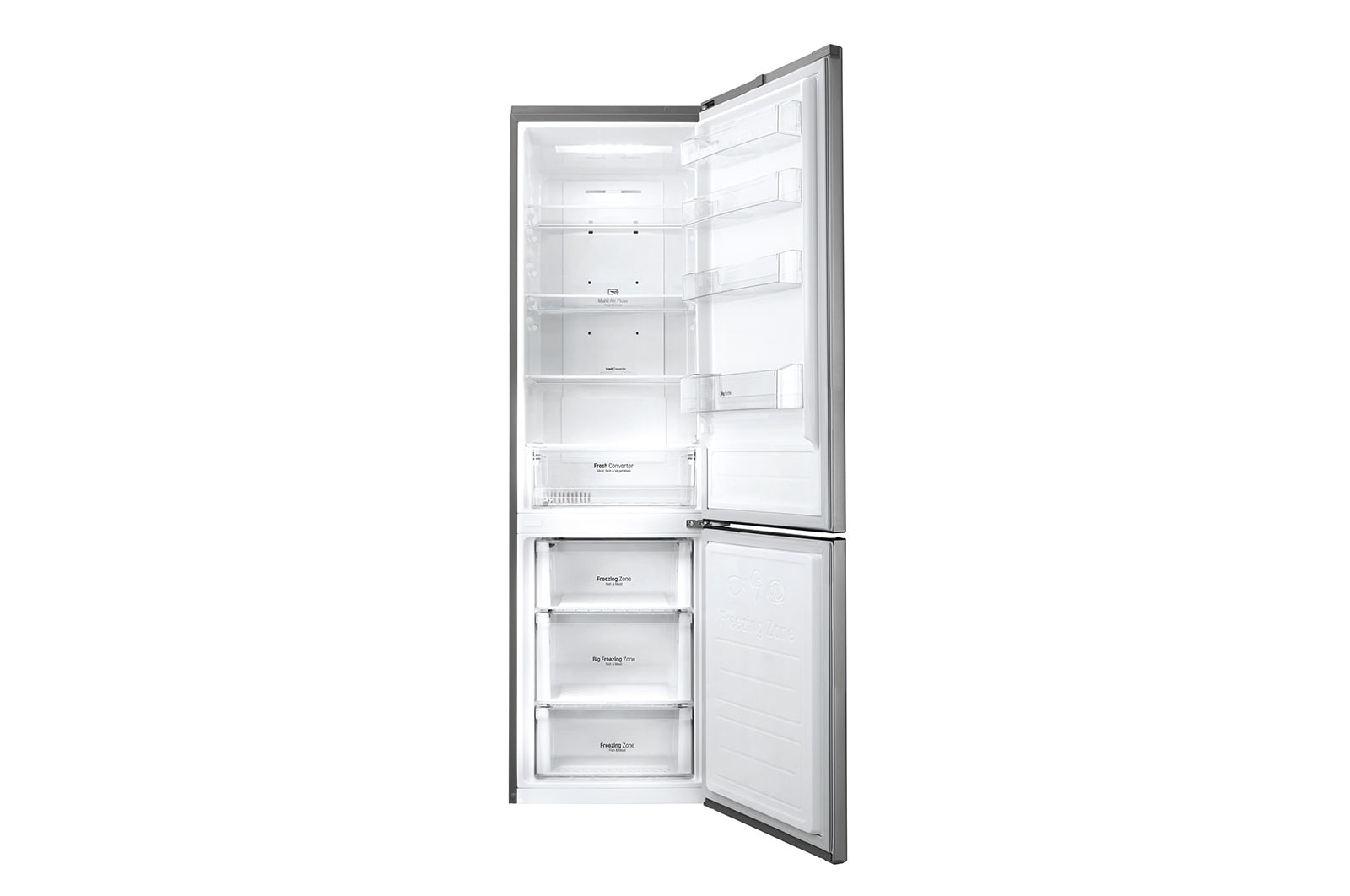 LG Réfrigérateur combiné | Total No Frost | Compresseur linéaire inverter | 37dB | Connecté Wi-Fi, LG GBW6318SDS