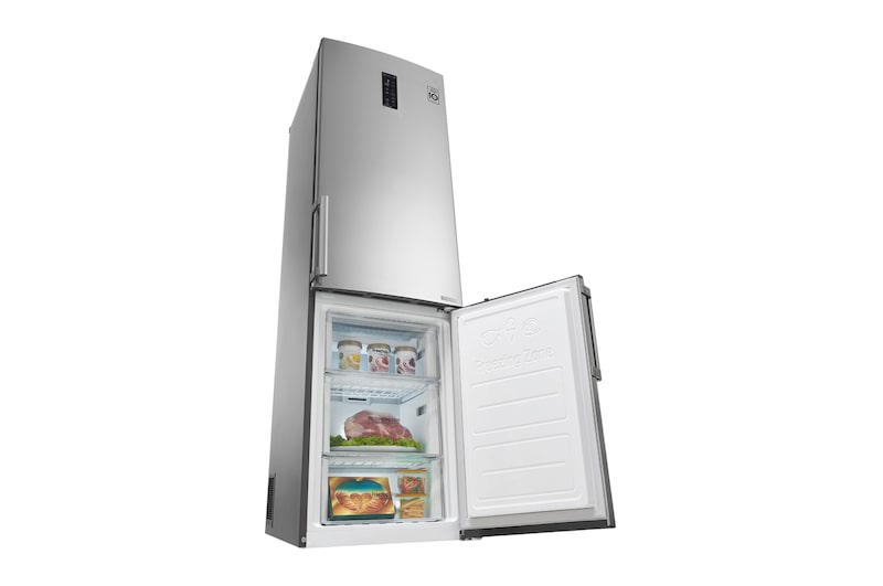 LG Réfrigérateur combiné | Total No Frost | Compresseur linéaire inverter | 37dB | Connecté Wi-Fi | Moist Balance Crisper, LG GBW6326BPS