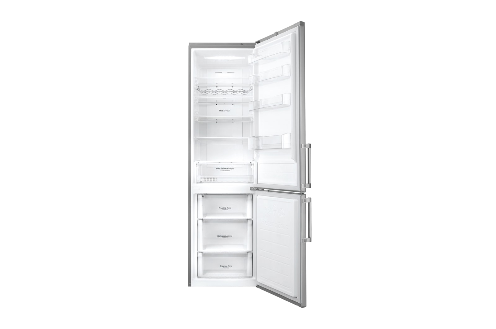 LG Réfrigérateur combiné | Total No Frost | Compresseur linéaire inverter | 37dB | Connecté Wi-Fi | Moist Balance Crisper, LG GBW6326BPS
