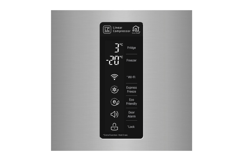 LG Réfrigérateur combiné | Total No Frost | Compresseur linéaire inverter | 37dB | Connecté Wi-Fi | Moist Balance Crisper, LG GBW6326BPS
