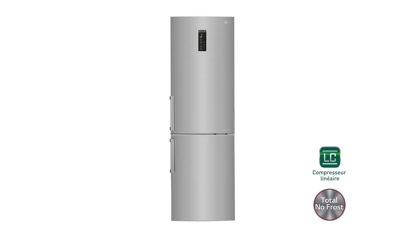 Vue avant de Réfrigérateur combiné | Total No Frost  | Compresseur linéaire inverter | Smart Diagnosis™ | Moist Balance Crisper | Fresh converter | A&#43;&#43; | Wi-Fi LG GBW6356BPS