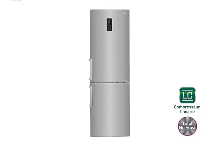 Vue avant de Réfrigérateur combiné | Total No Frost  | Compresseur linéaire inverter | Smart Diagnosis™ | Moist Balance Crisper | Fresh converter | A&#43;&#43; | Wi-Fi LG GBW6356BPS