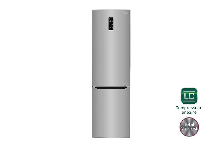 Vue avant de Réfrigérateur combiné | Total No Frost | Compresseur linéaire inverter | Smart Diagnosis™ | Moist Balance Crisper | Fresh converter | A&#43;&#43; | Wi-Fi LG GBW6356SPS