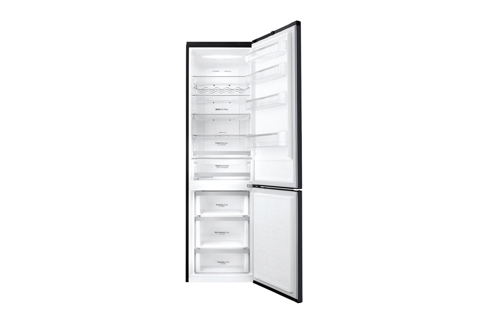 LG Réfrigérateur combiné | Total No Frost | Compresseur linéaire inverter | 37dB | Connecté Wi-Fi | Moist Balance Crisper | Fresh converter, LG GBW6388SMC
