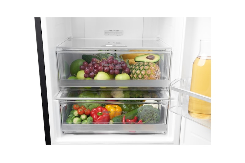 LG Réfrigérateur combiné | Total No Frost | Compresseur linéaire inverter | 37dB | Connecté Wi-Fi | Moist Balance Crisper | Fresh converter, LG GBW6388SMC