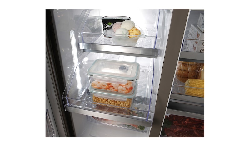 LG Réfrigérateur 4 portes | 601L | No Frost | Door-In-Door ® | Compresseur Linéaire Inverter | Clayettes Smart Slide | Pure N Fresh, LG GLC8839SC