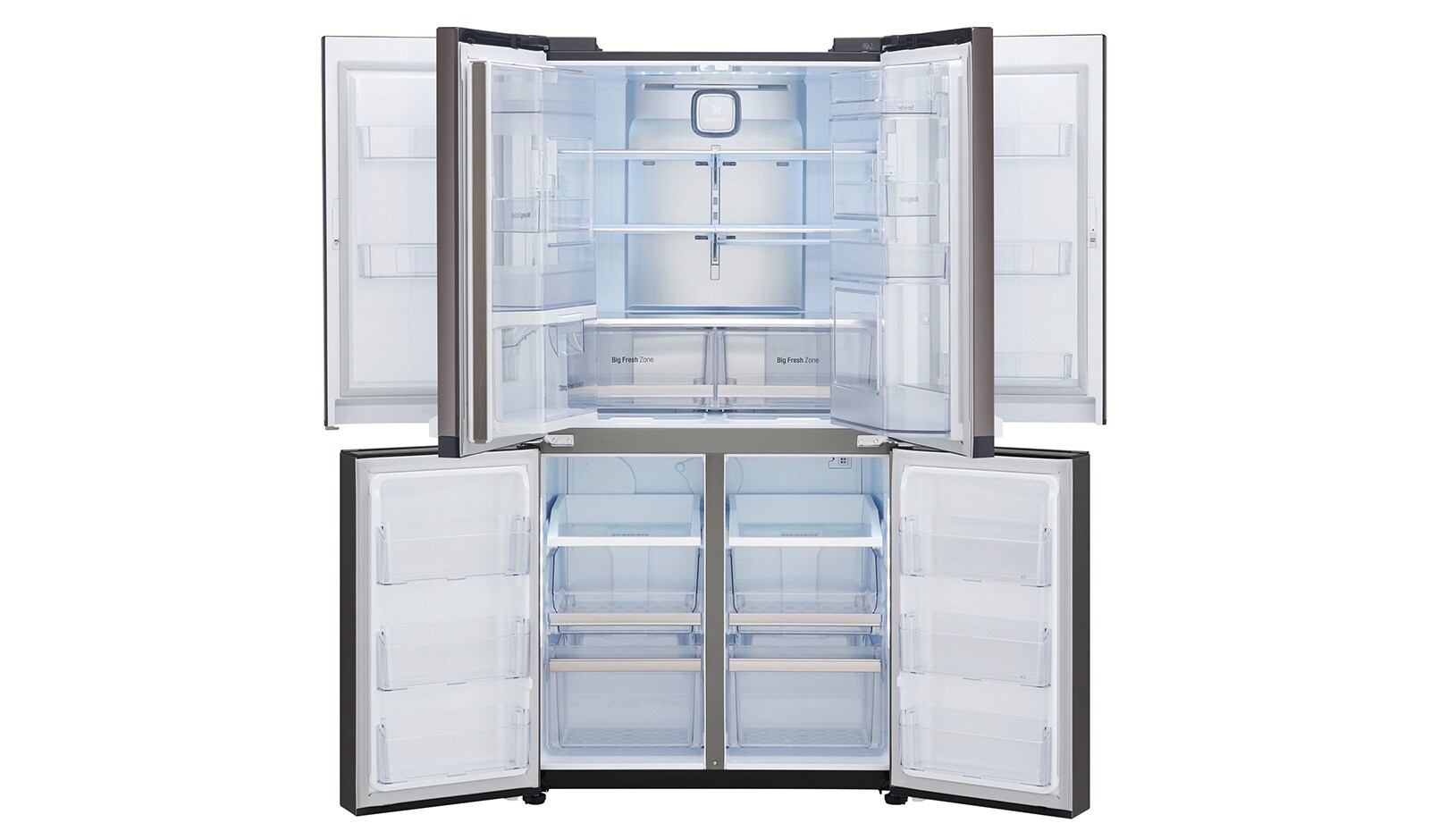 LG Réfrigérateur Multiportes  | 4 portes  | Dual Door-in-Door  | Compresseur linéaire  | Total No Frost  | Pure N Fresh  | A++, LG GLD8859BX