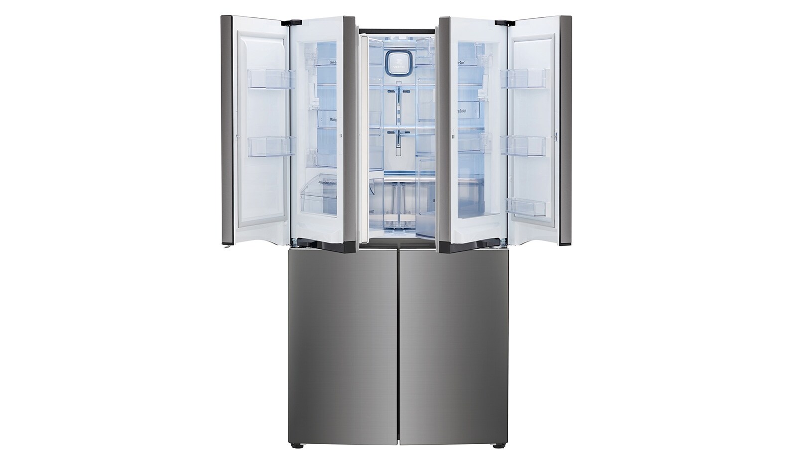 LG Réfrigérateur Multiportes  | 4 portes  | Dual Door-in-Door  | Compresseur linéaire  | Total No Frost  | Pure N Fresh  | A++, LG GLD8859BX