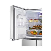 LG Réfrigérateur 4 portes | 571L | No Frost | Door-in-door | Distributeur eau, glaçons, glace pilée | Compresseur Linéaire Inverter | Clayettes Smart Slide | Pure N Fresh , LG GLS8848SC