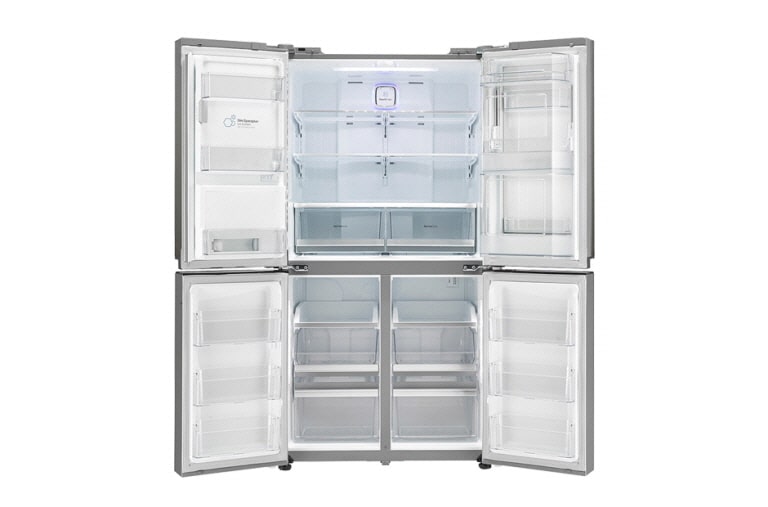 LG Réfrigérateur 4 portes | 571L | No Frost | Door-in-door | Distributeur eau, glaçons, glace pilée | Compresseur Linéaire Inverter | Clayettes Smart Slide | Pure N Fresh , LG GLS8848SC