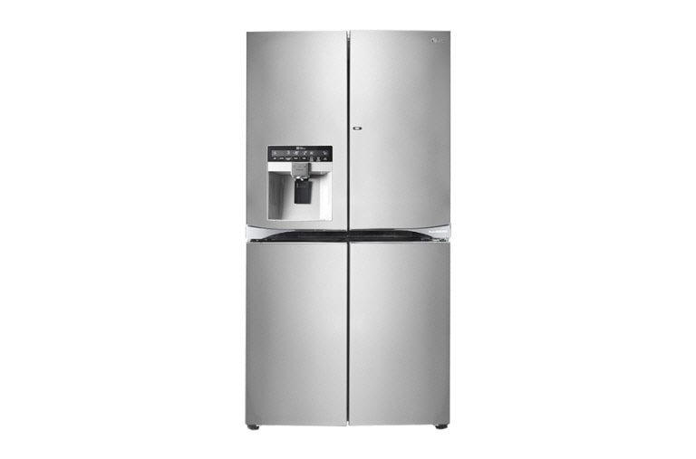 LG Réfrigérateur 4 portes | 571L | No Frost | Door-in-door | Distributeur eau, glaçons, glace pilée | Compresseur Linéaire Inverter | Clayettes Smart Slide | Pure N Fresh , LG GLS8848SC