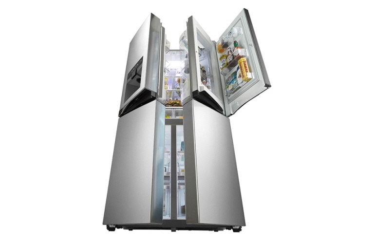 LG Réfrigérateur 4 portes | 571L | No Frost | Door-in-door | Distributeur eau, glaçons, glace pilée | Compresseur Linéaire Inverter | Clayettes Smart Slide | Pure N Fresh , LG GLS8848SC