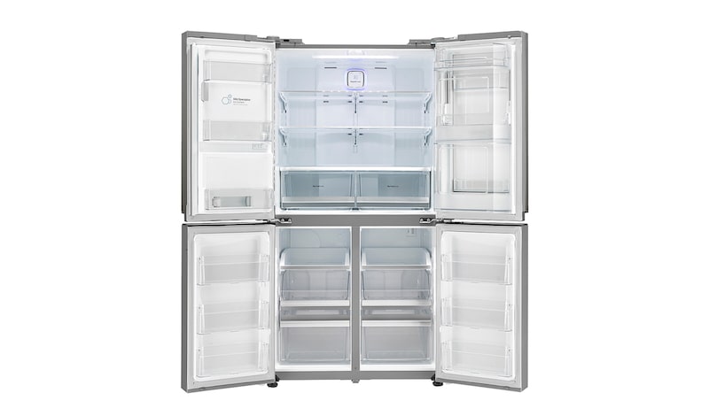 LG Réfrigérateur 4 portes | 571L | No Frost | Door-in-door | Distributeur eau, glaçons, glace pilée | Compresseur Linéaire Inverter | Clayettes Smart Slide | Pure N Fresh , LG GLS8848SC