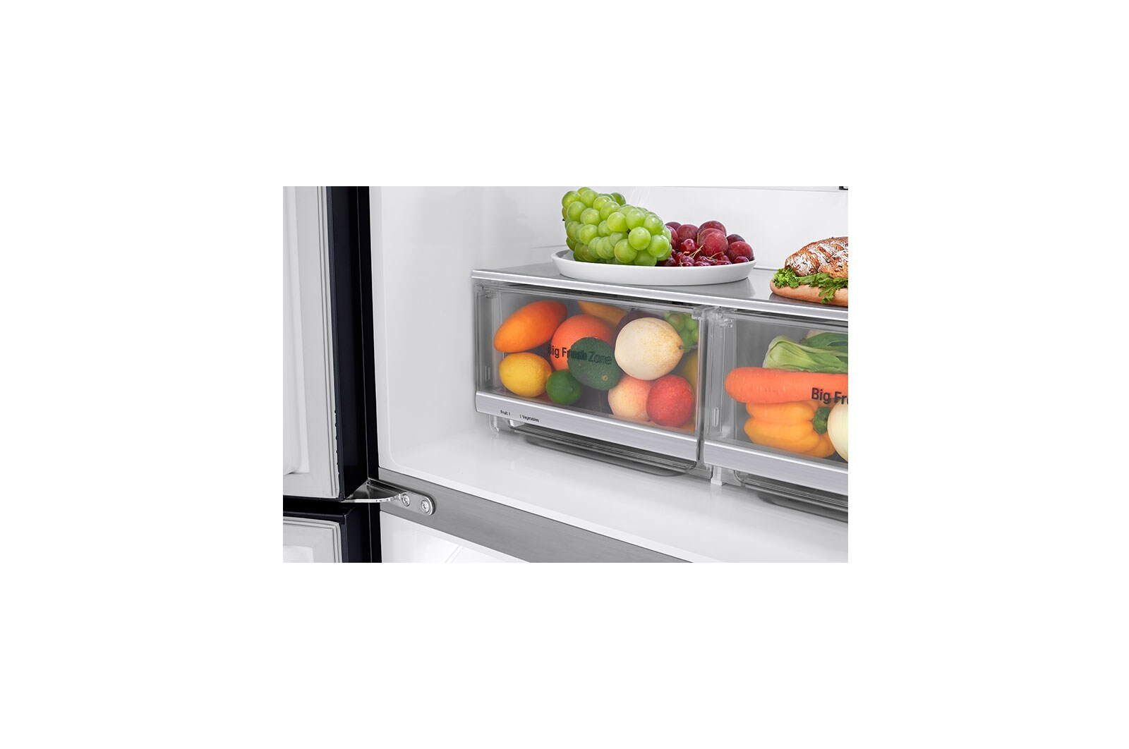 LG Réfrigérateur Multi-Portes | Door-in-Door | 530 L | No Frost | Compresseur Linéaire Inverter, LG GMQ844MCKV