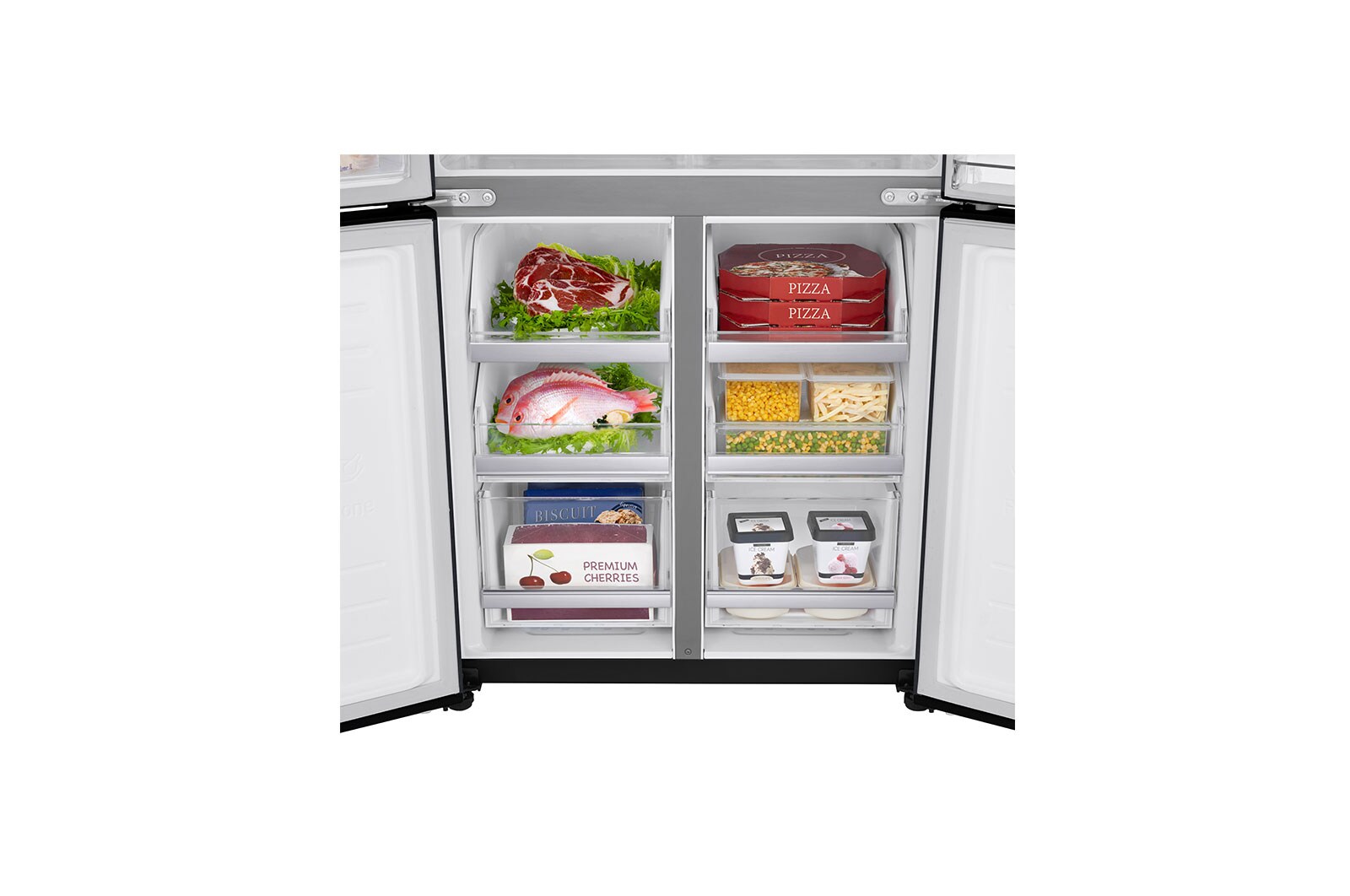 LG Réfrigérateur Multi-Portes | Door-in-Door | 530 L | No Frost | Compresseur Linéaire Inverter, LG GMQ844MCKV