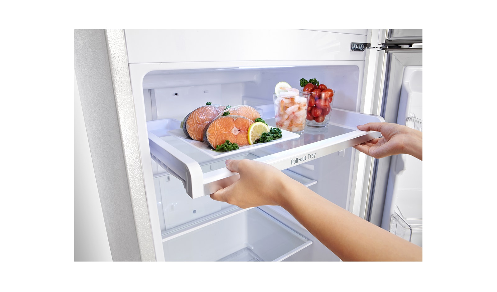 LG Réfrigérateur 2 portes | 254L | Eclairage LED | Twist ice | Magic crisper | No Frost | A+, LG GR5501WH