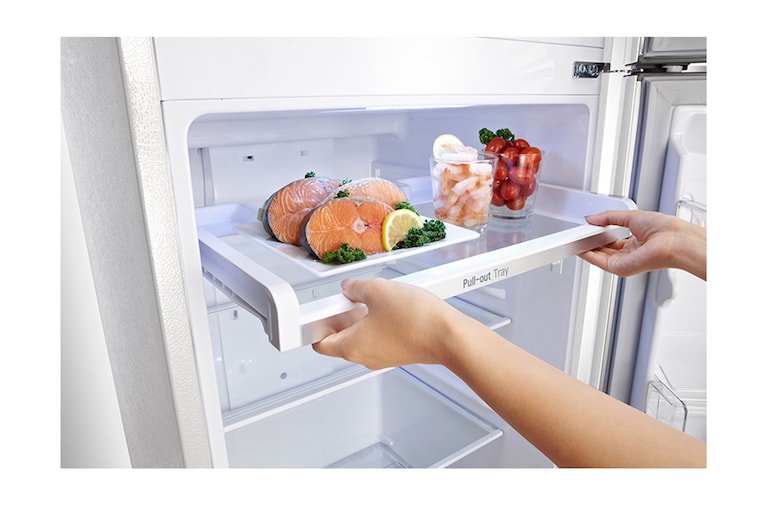 LG Réfrigérateur 2 portes | 254L | Eclairage LED | Twist ice | Magic crisper | No Frost | A+, LG GR5501WH